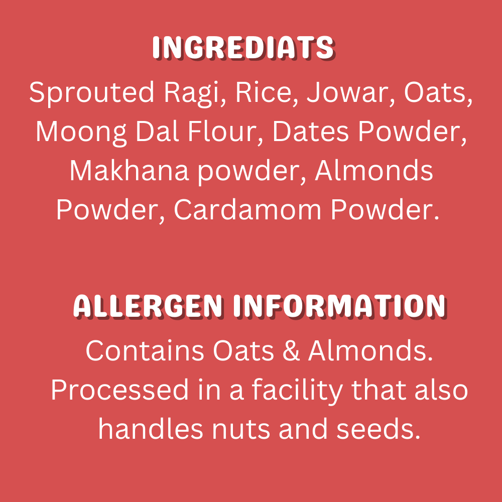 Sprouted Ragi, Oats & Almond Mix Cereal For Kids